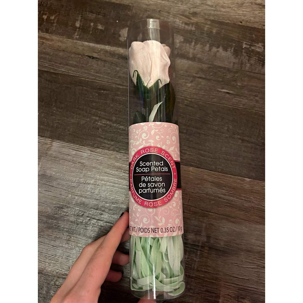 Dark Rose Scented Soap Petals Flower Floral Tube 0.35 oz for Women Hands - Picture 1 of 3